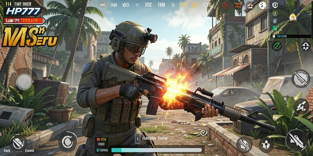 Tampilan grafik yang memukau dalam gameplay HP777.