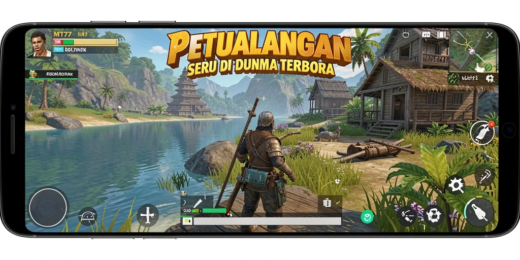 Tampilan gameplay seru di dunia terbuka MT777.