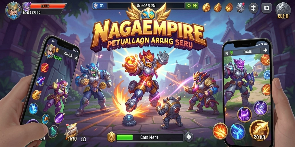 Tampilan gameplay NAGAEMPIRE yang menarik dan menantang.