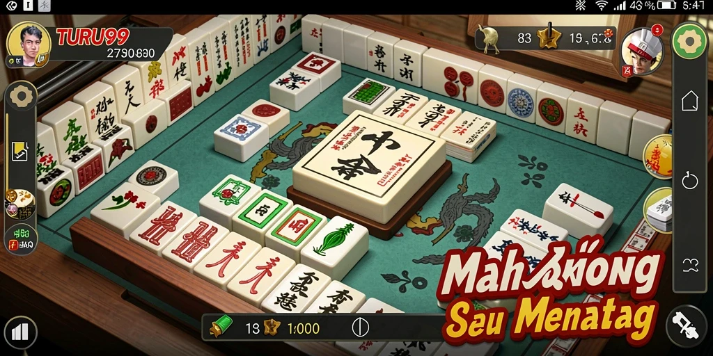 Screenshot gameplay TURU99 yang menunjukkan level Mahjong yang menarik.